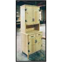 Knotty white (ponderosa, western white) pine kitchen utility cabinet.