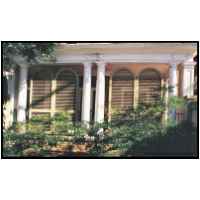 Cypress porch mounted privacy screens