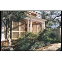 Cypress porch mounted privacy screens