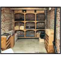 Wine Cellar fixtures contructed from furniture grade white pine